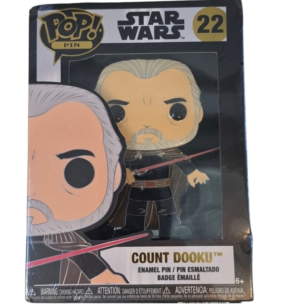 Funko × Star Wars POP PIN Count Dooku Enamel Pin with  and Brown